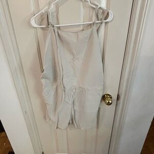 100 % wild silk jumpsuit romper tan